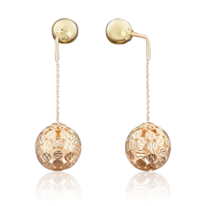 Серьги-пусеты из комбинированного золота 02-3573-00-000-1113-01