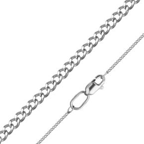 Цепь из белого золота с алмазной гранью (плетение «Панцирное») 21-0111-025-1120-17