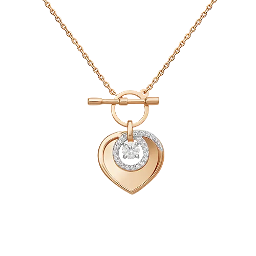 Колье из красного золота с фианитами 07-0233-00-501-1110-38