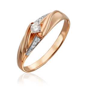 Кольцо из красного золота с бриллиантами 01-4962-00-101-1110-30