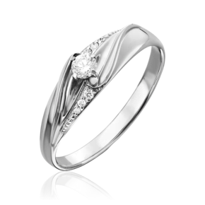 Кольцо из белого золота с бриллиантами 01-4962-00-101-1120-30
