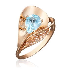 Кольцо из красного золота с топазом 01-4963-00-201-1110-46