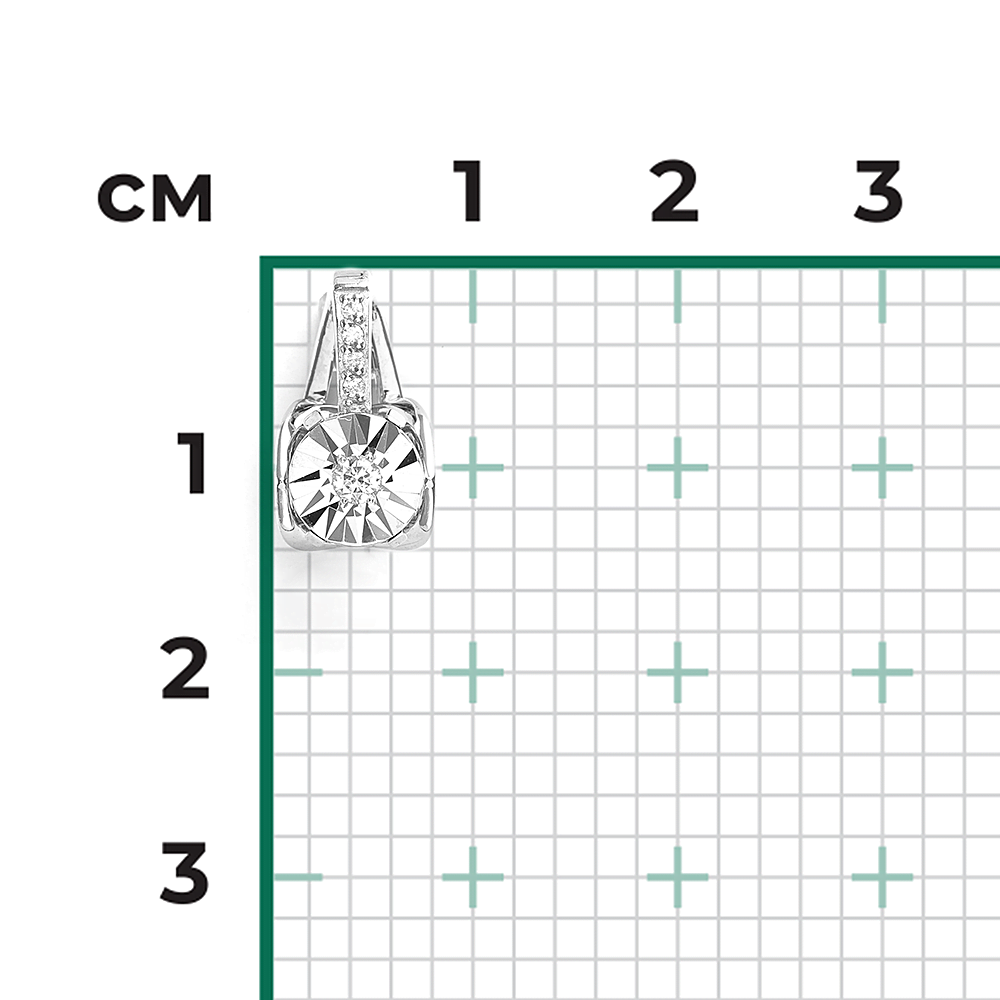 Подвеска из белого золота с бриллиантами 03-3470-00-101-1120