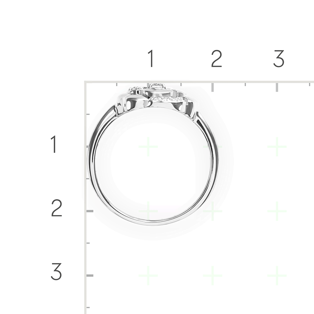 Кольцо «Камелия» из серебра с фианитами 01-5898-00-401-0200
