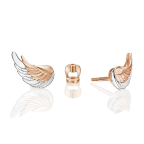 Серьги-пусеты «Секрет любви» из комбинированного золота 02-5319-00-000-1111