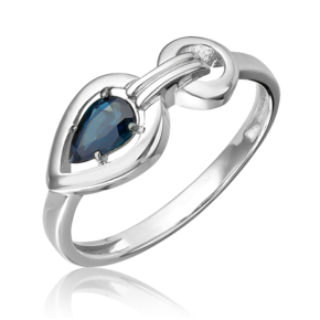 Кольцо из белого золота с сапфиром 01-5862-00-102-1120