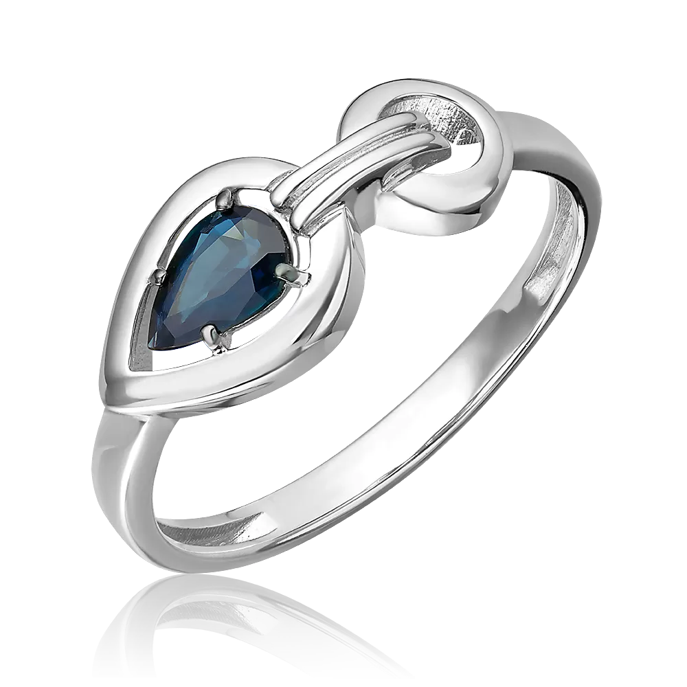 Кольцо из белого золота с сапфиром 01-5862-00-102-1120