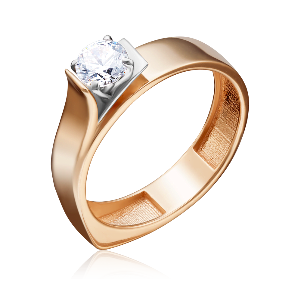 Кольцо из комбинированного золота с фианитом 01-5181-00-501-1111-67