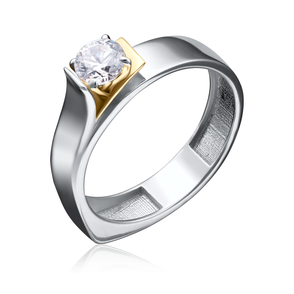 Кольцо из комбинированного золота с фианитом 01-5181-00-501-1121-67