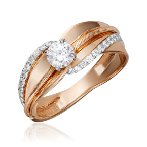 Кольцо из комбинированного золота с фианитами 01-5189-00-501-1111-67