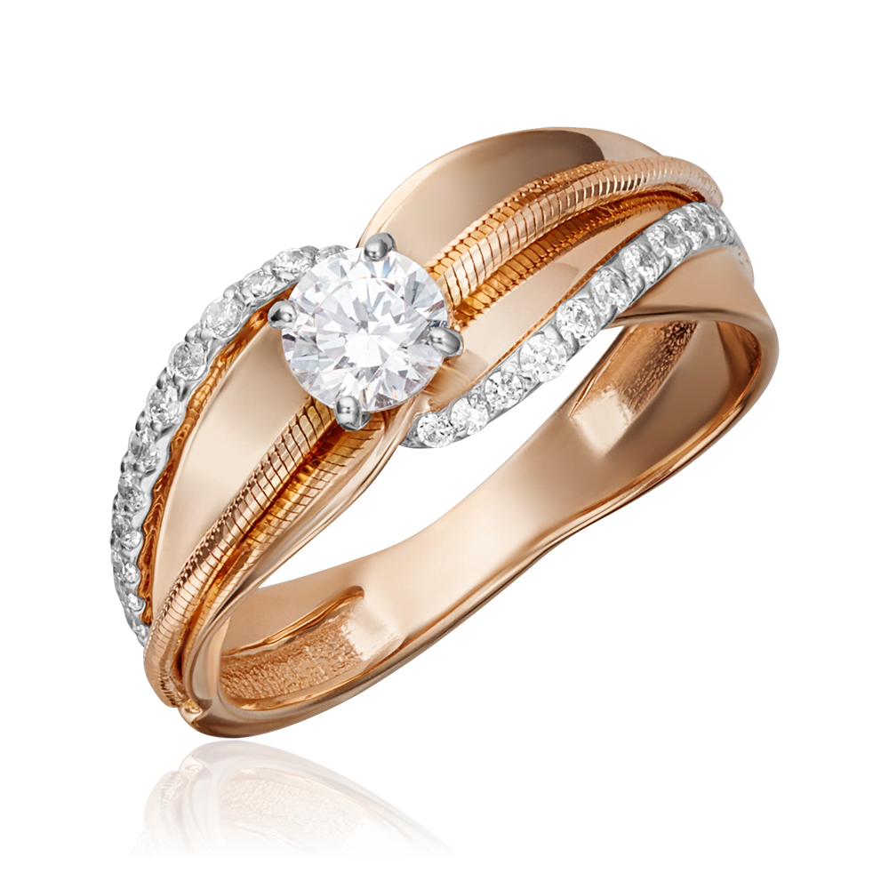 Кольцо из комбинированного золота с фианитами 01-5189-00-501-1111-67