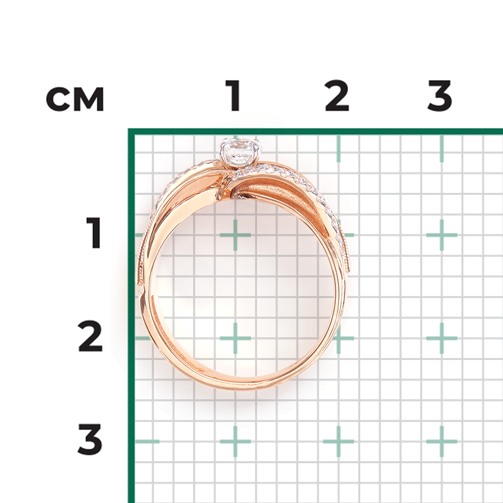 Кольцо из комбинированного золота с фианитами 01-5189-00-501-1111-67