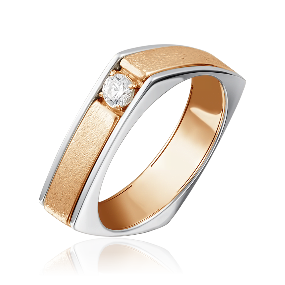 Кольцо из комбинированного золота с бриллиантом 01-5133-00-101-1111-30