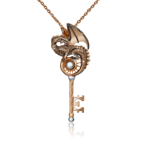 Подвеска «Дракон с ключом» из комбинированного золота 03-2994-00-000-1111-48