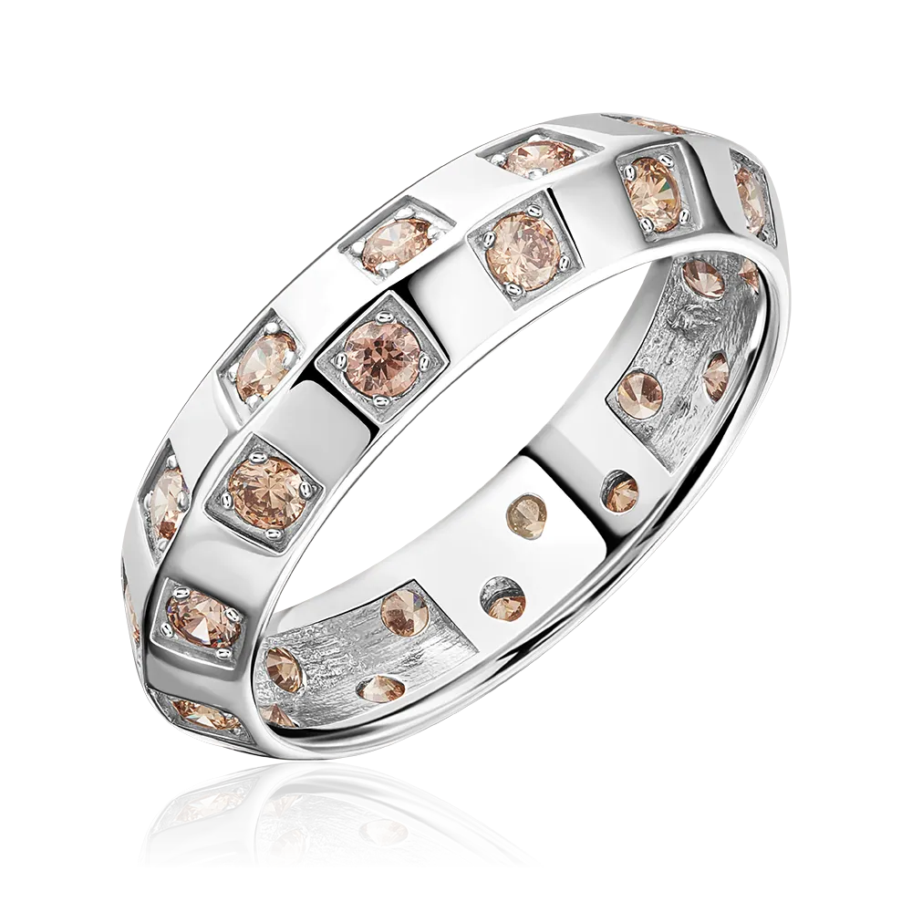 Кольцо из серебра с фианитами 01-5911-00-404-0200