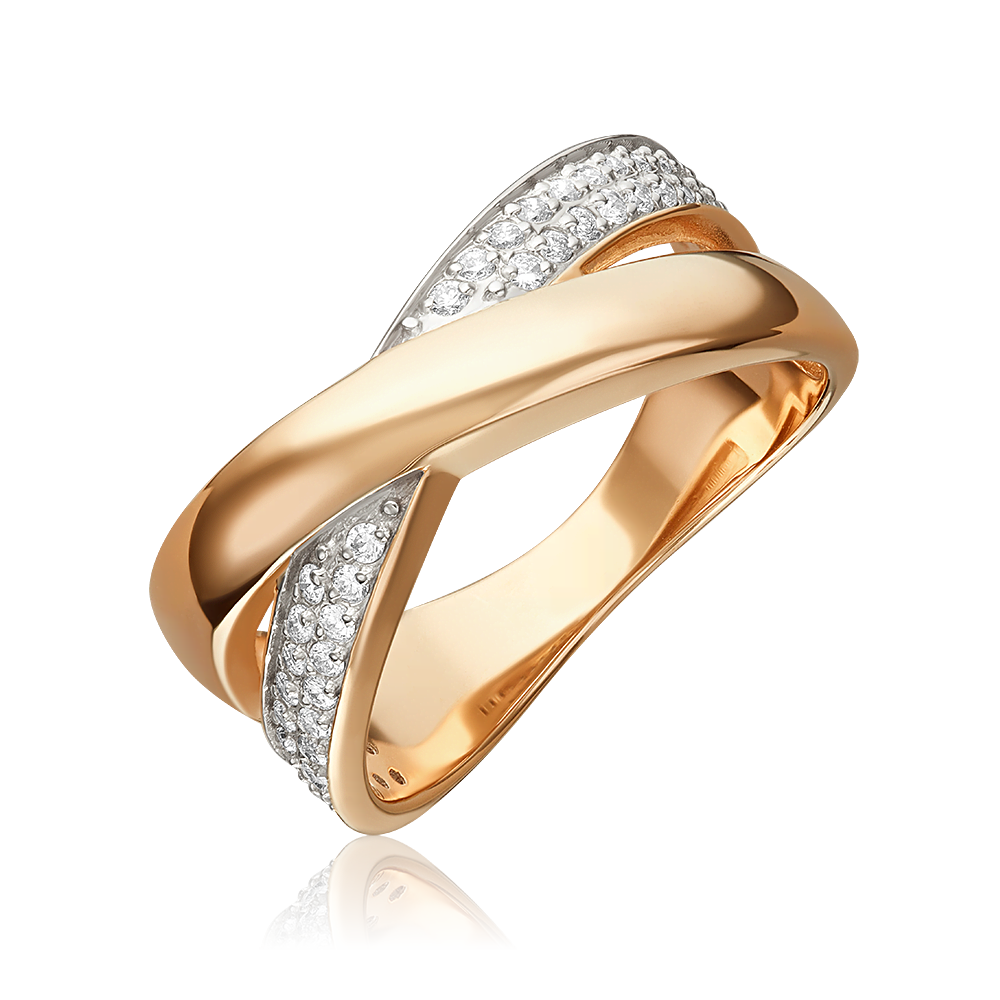 Кольцо из красного золота с бриллиантами 01-2299-00-101-1110-30