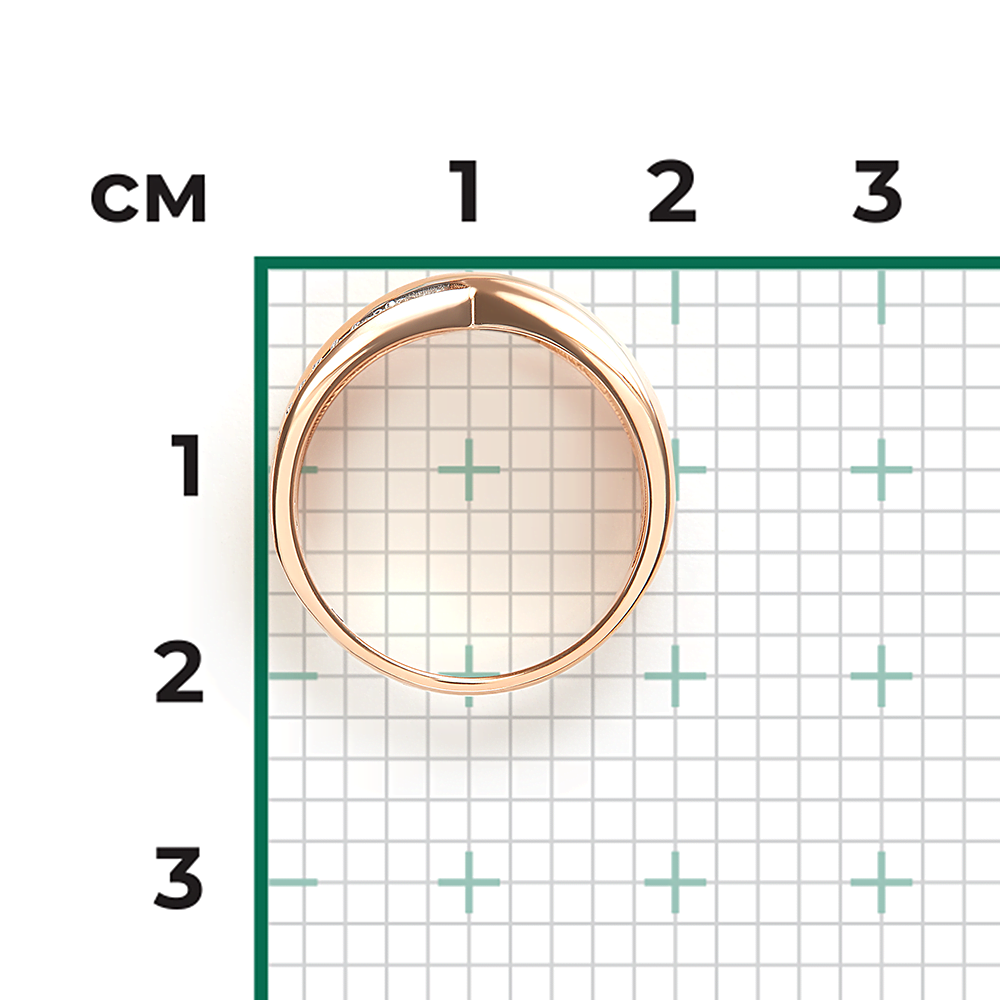 Кольцо из красного золота с бриллиантами 01-2299-00-101-1110-30