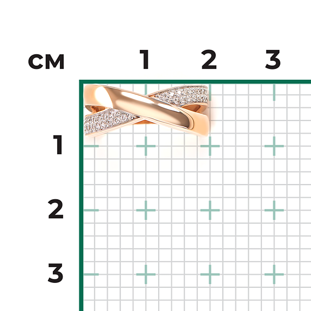 Кольцо из красного золота с бриллиантами 01-2299-00-101-1110-30
