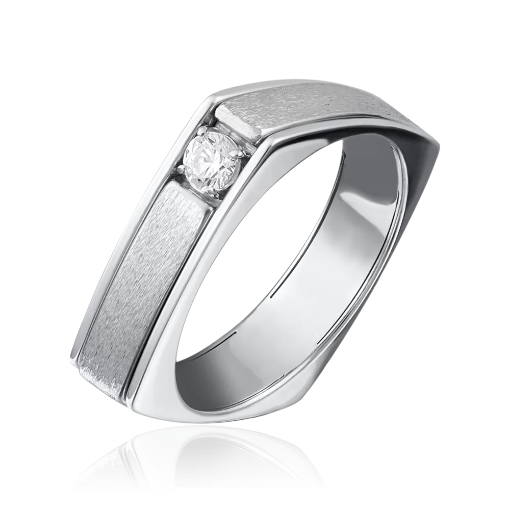 Кольцо из белого золота с бриллиантом 01-5133-00-101-1120-30