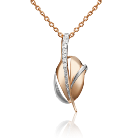 Подвеска из красного золота с фианитами 03-2970-00-401-1110-48