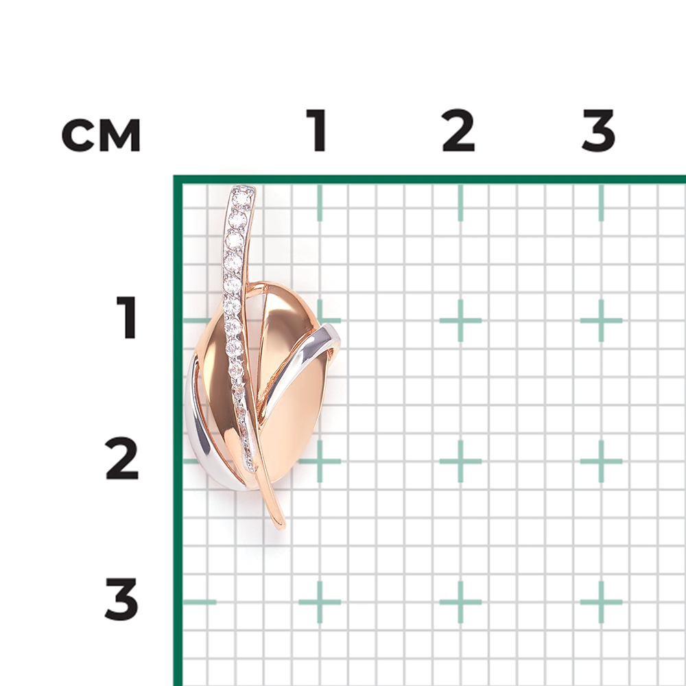 Подвеска из красного золота с фианитами 03-2970-00-401-1110-48