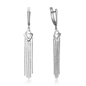 Серьги с английским замком из белого золота 02-4378-00-000-1120-65