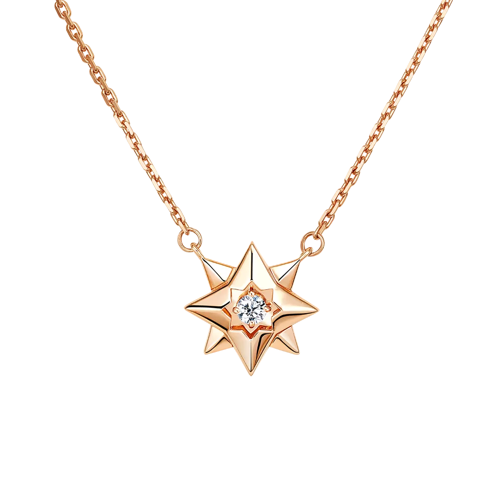 Колье «Роза ветров» из красного золота с фианитом 07-0283-00-401-1110