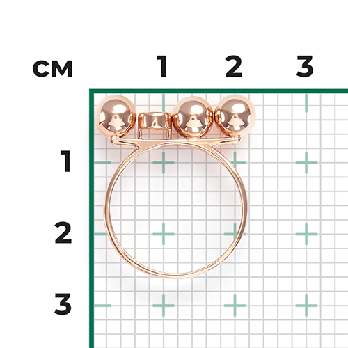 Кольцо «Дуэт форм» из красного золота с натуральным топазом white 01-5510-00-201-1110