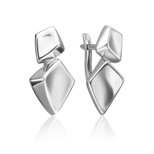 Серьги с английским замком из серебра 02-4971-00-000-0200