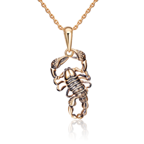 Подвеска «Скорпион» из красного золота с эмалью 03-2929-00-000-1110-59