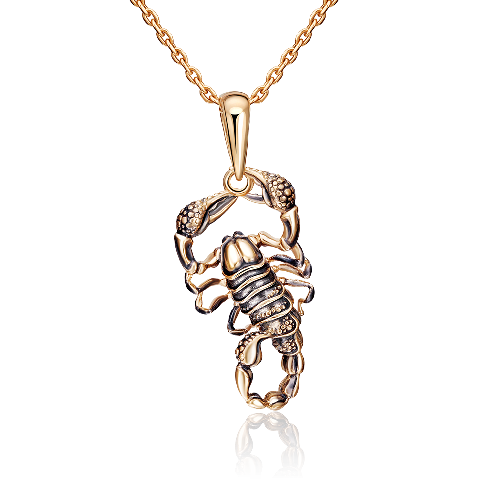 Подвеска «Скорпион» из красного золота с эмалью 03-2929-00-000-1110-59