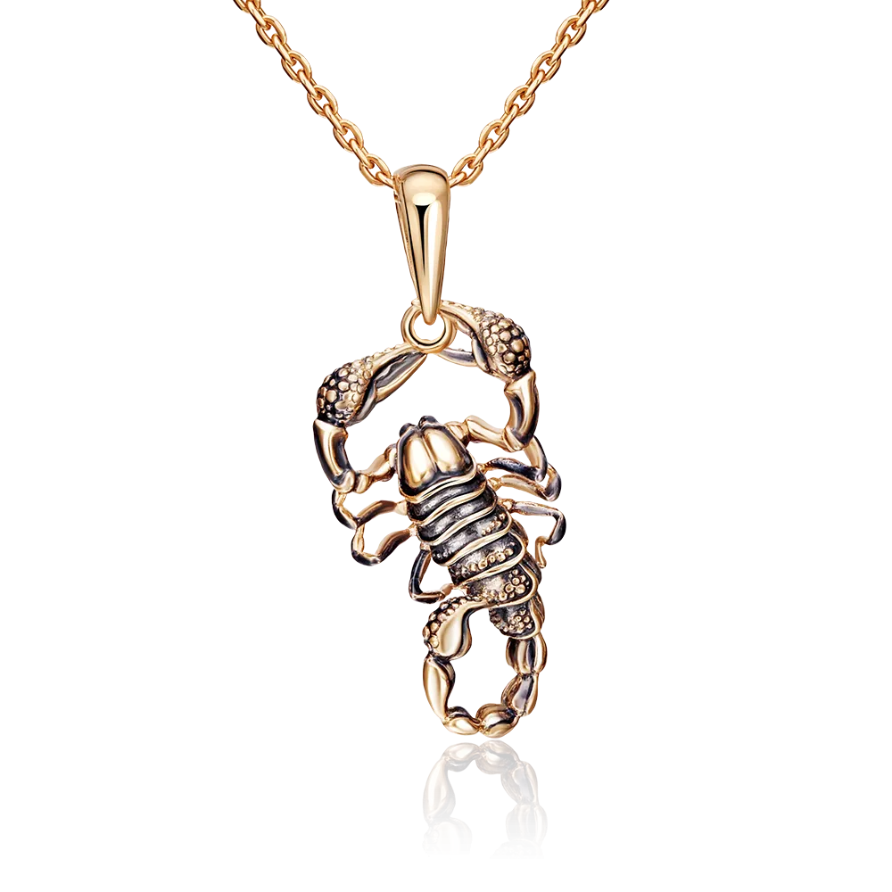 Подвеска «Скорпион» из красного золота с эмалью 03-2929-00-000-1110-59