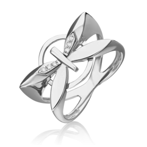 Кольцо «Стрекоза. Ценность настоящего» из белого золота с бриллиантами 01-5493-00-101-1120
