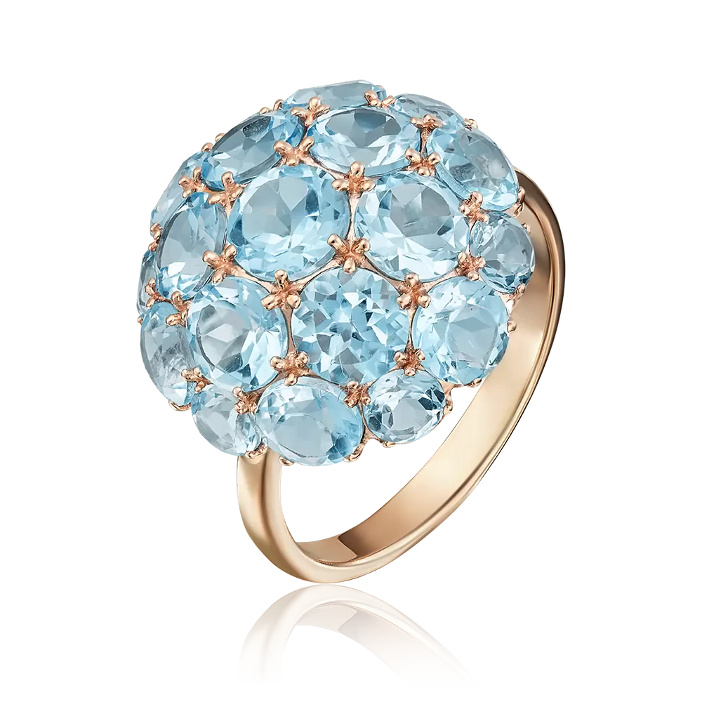 Кольцо из красного золота с топазами 01-4377-00-201-1110-46