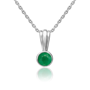 Подвеска из белого золота с изумрудом 03-0289-00-103-1120-30