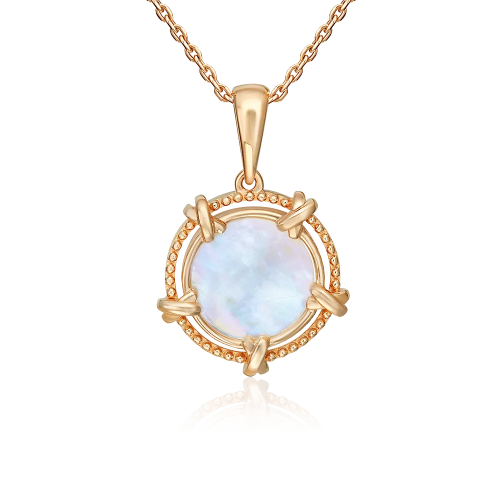 Подвеска из красного золота с перламутром 03-3603-00-744-1110