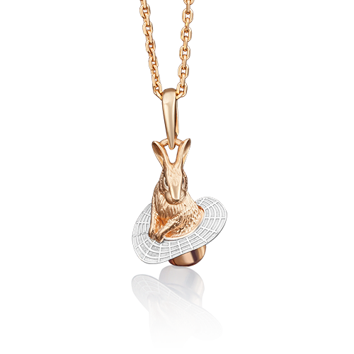 Подвеска «Кролик в шляпе» из комбинированного золота 03-2729-00-000-1111-48
