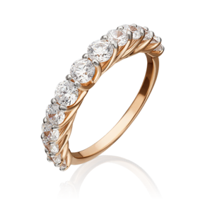 Кольцо из красного золота с фианитами 01-5413-00-401-1110