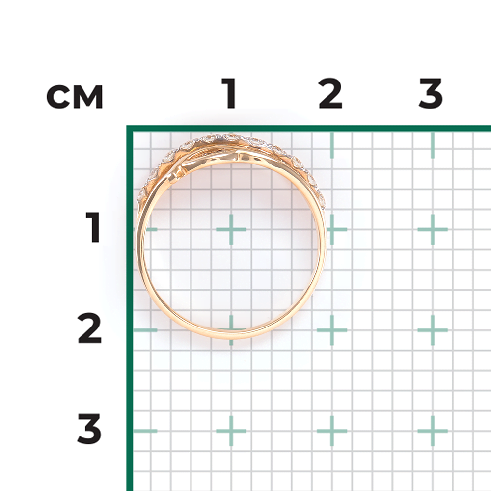 Кольцо из красного золота с бриллиантами 01-2006-00-101-1110-30