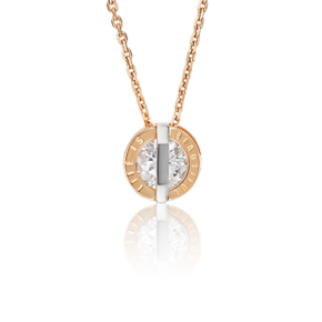 Подвеска-бегунок «Жизнь прекрасна» из комбинированного золота с фианитом 03-3072-00-401-1111