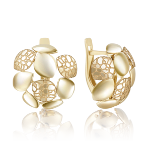 Серьги с английским замком из лимонного золота 02-4039-00-000-1130-65