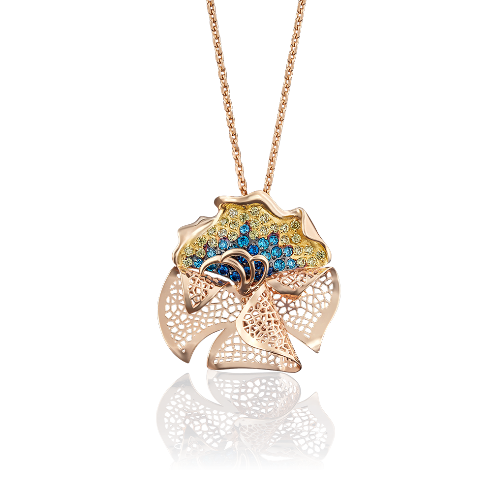 Подвеска из красного золота с фианитами 03-2524-00-404-1110-65