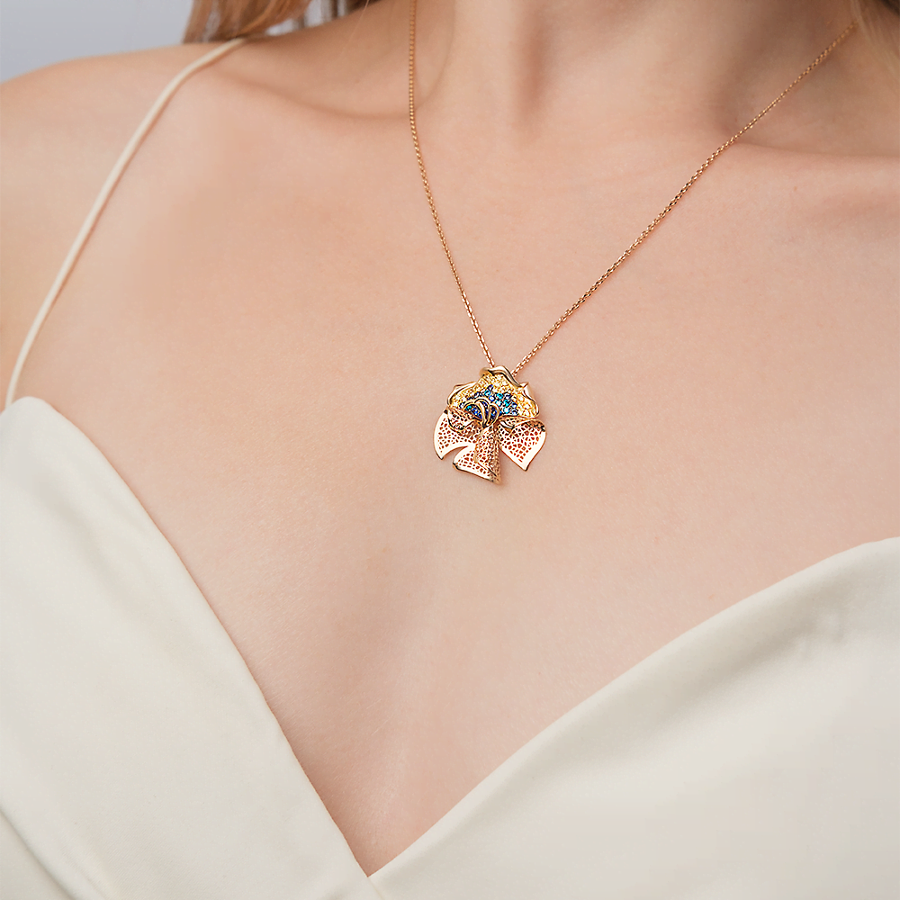 Подвеска из красного золота с фианитами 03-2524-00-404-1110-65