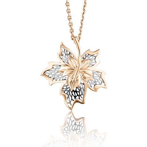 Подвеска «Кленовый лист» из красного золота 03-2532-00-000-1110-65