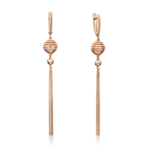 Серьги с английским замком из красного золота 02-4459-00-000-1110-64