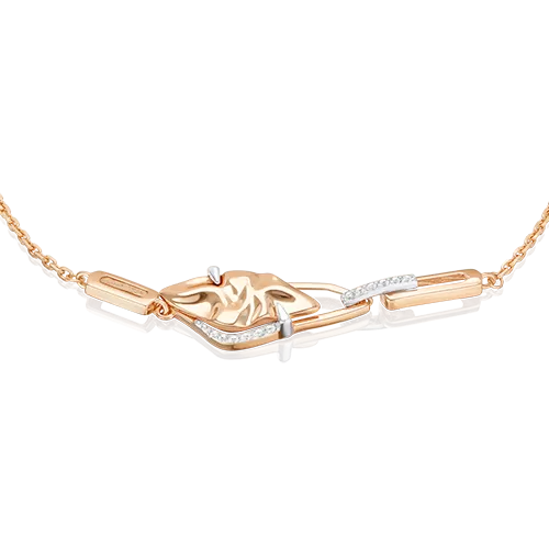 Браслет «Загадочность» из комбинированного золота с натуральными топазами white 05-0760-00-201-1111