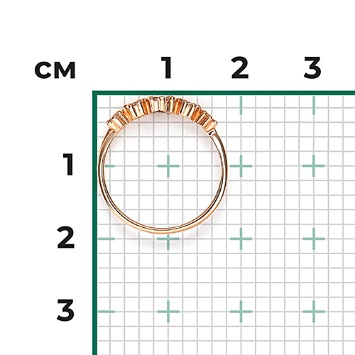 Кольцо из красного золота с бриллиантами 01-1580-00-101-1110-30
