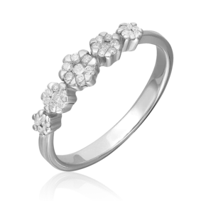 Кольцо из белого золота с бриллиантами 01-1580-00-101-1120-30