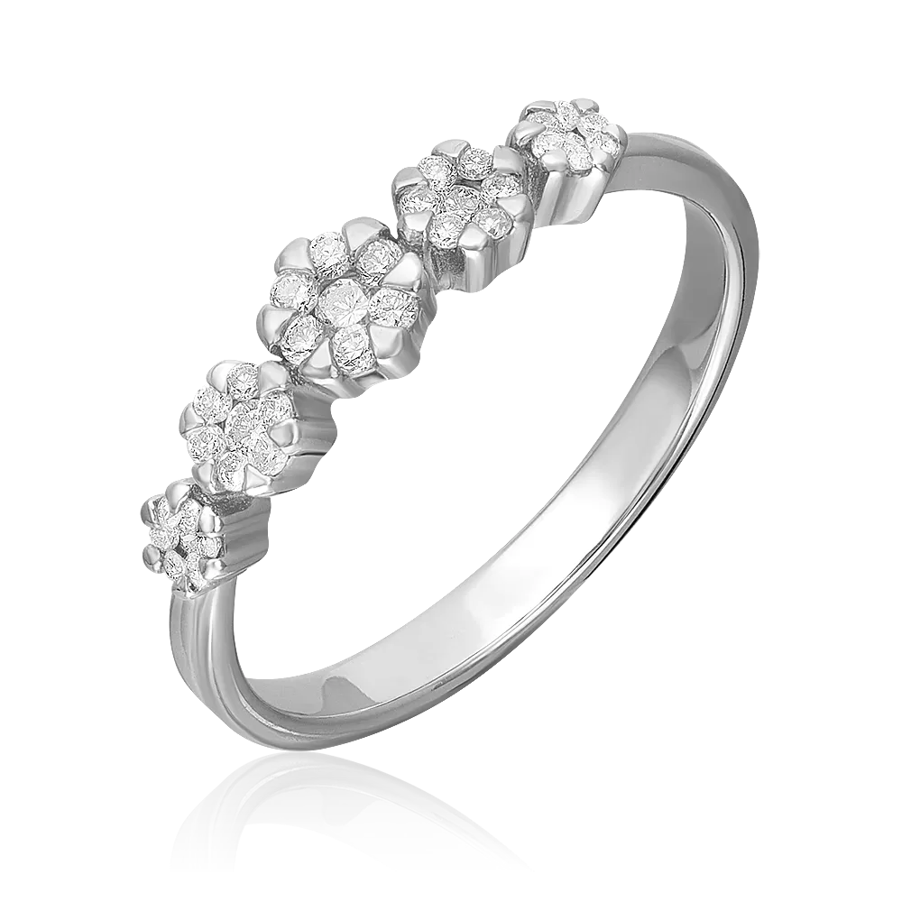 Кольцо из белого золота с бриллиантами 01-1580-00-101-1120-30