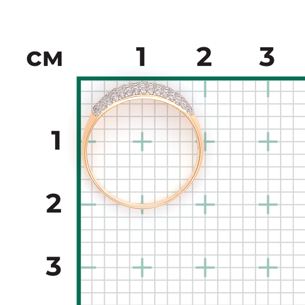 Кольцо из красного золота с бриллиантами 01-1489-00-101-1110-30